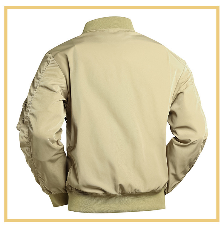 GorgeousBen Men's Black Colour Nylon Cargo Pockets Stylish Bomber Jacket For Sale With Ribbed Neck And Pockets