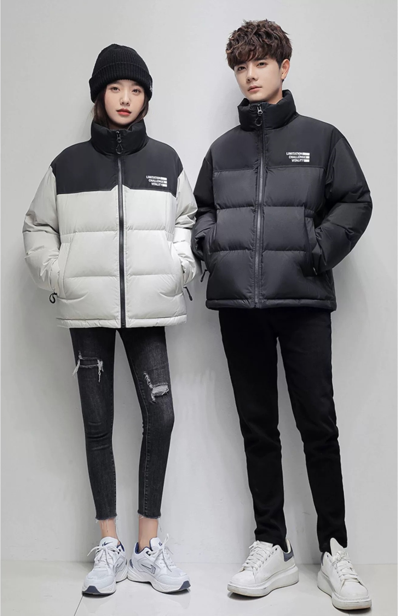 Unisex Down Jacket Fur Hood Duck Down Puffer Winter Jacket Light Puffer Plus Size Custom Nylon Fabric Down Jacket