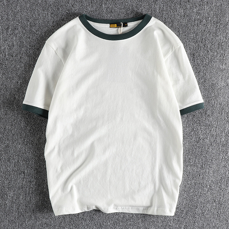 GrogeousBen Comfortable men Customized Blank Contrast Collar Tee men ringer men casual wear t shirts 100% cotton t-shirt design