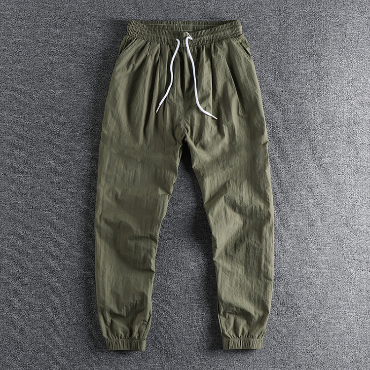 GrogeousBen Men's  Joggers Pants Solid Thin Cargo Sweatpants Male Multi-pocket Trousers New Men Sportswear Custom Made Size Fleece