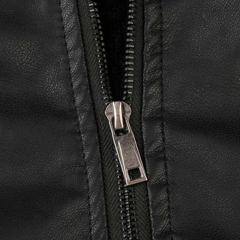 GorgeousBen Faux Leather Jackets for Men Winter Plush Jacket BN9013