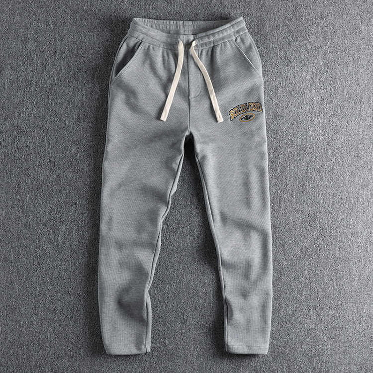GrogeousBen Men's Casual Solid Colors Support Custom Logo Cotton Men's Trousers Sports Sweatpants