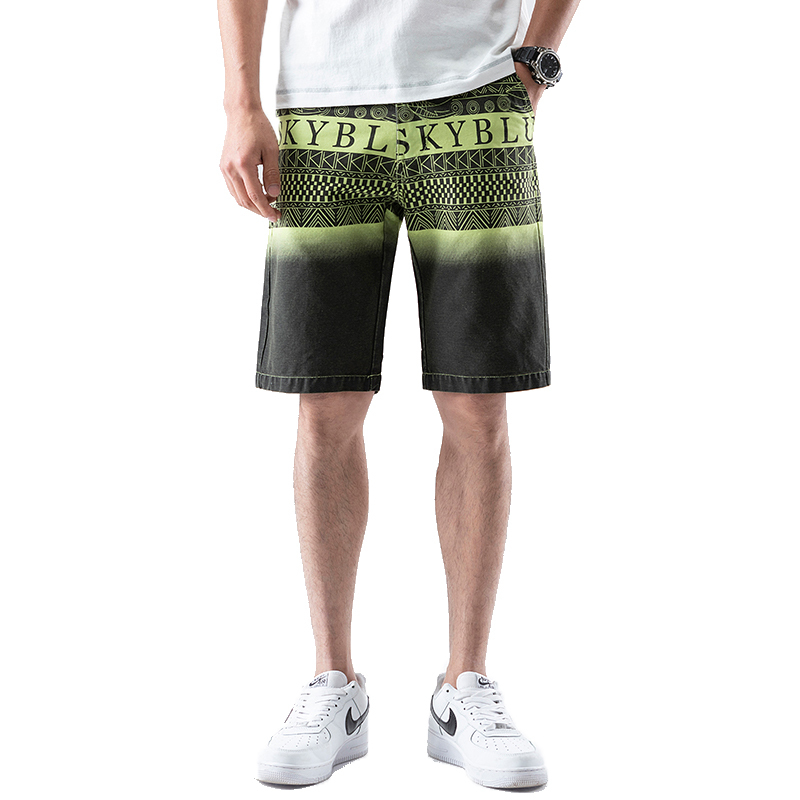 Men Chino Shorts Graphic Spiral Styles