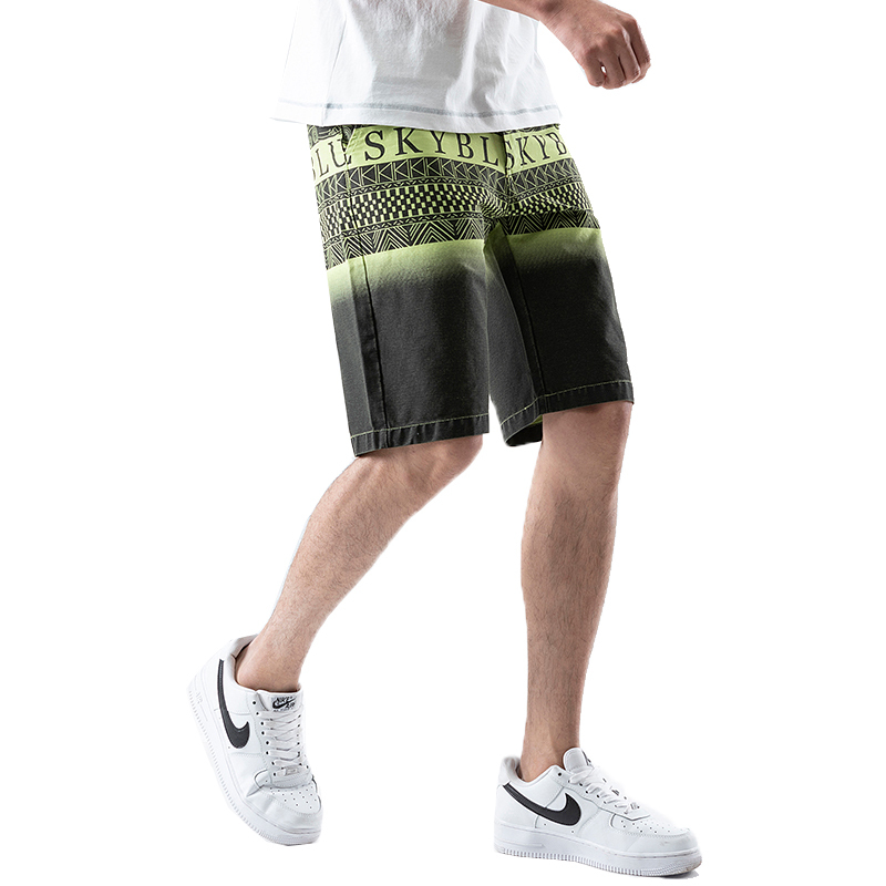 Men Chino Shorts Graphic Spiral Styles