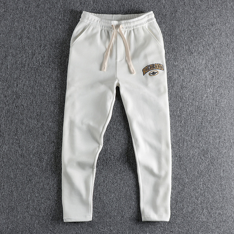 GrogeousBen Men's Casual Solid Colors Support Custom Logo Cotton Men's Trousers Sports Sweatpants