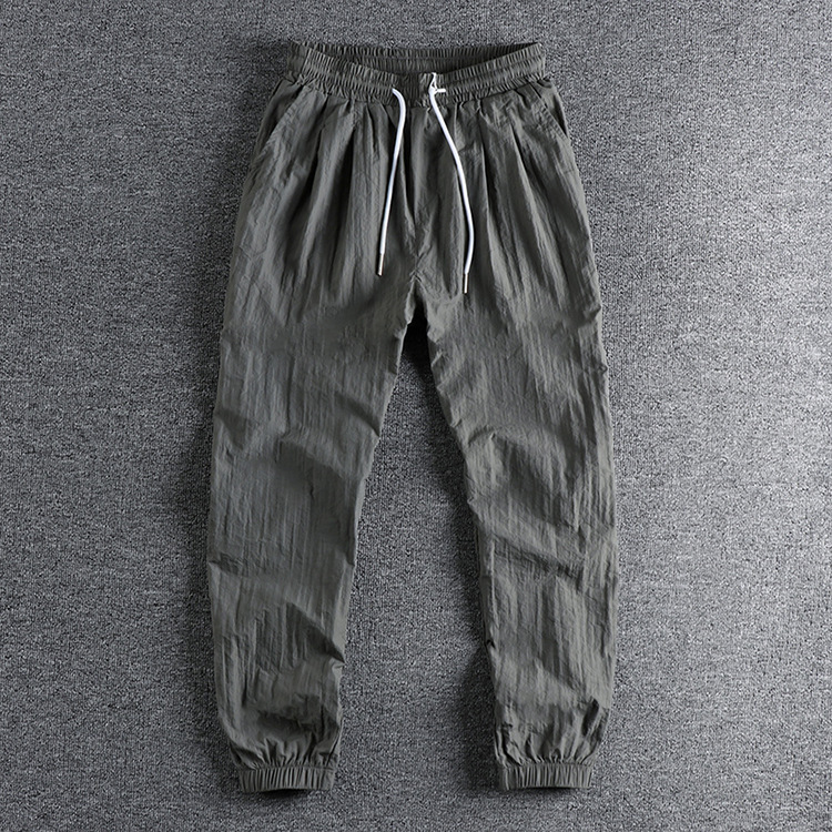GrogeousBen Men's  Joggers Pants Solid Thin Cargo Sweatpants Male Multi-pocket Trousers New Men Sportswear Custom Made Size Fleece