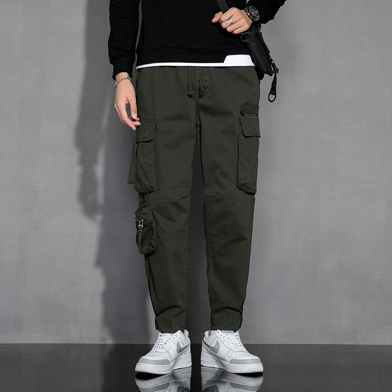 GrogeousBen  Men's ew design fashion summer casual tactical trousers side pocket street wear HIP HOP cargo pants for men