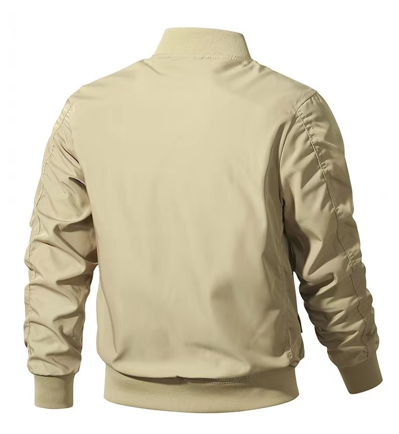GorgeousBen  Men's Pilot jacket Men's retro Baseball uniform Multi pocket overals Functiona iacket Three defense attack jacket