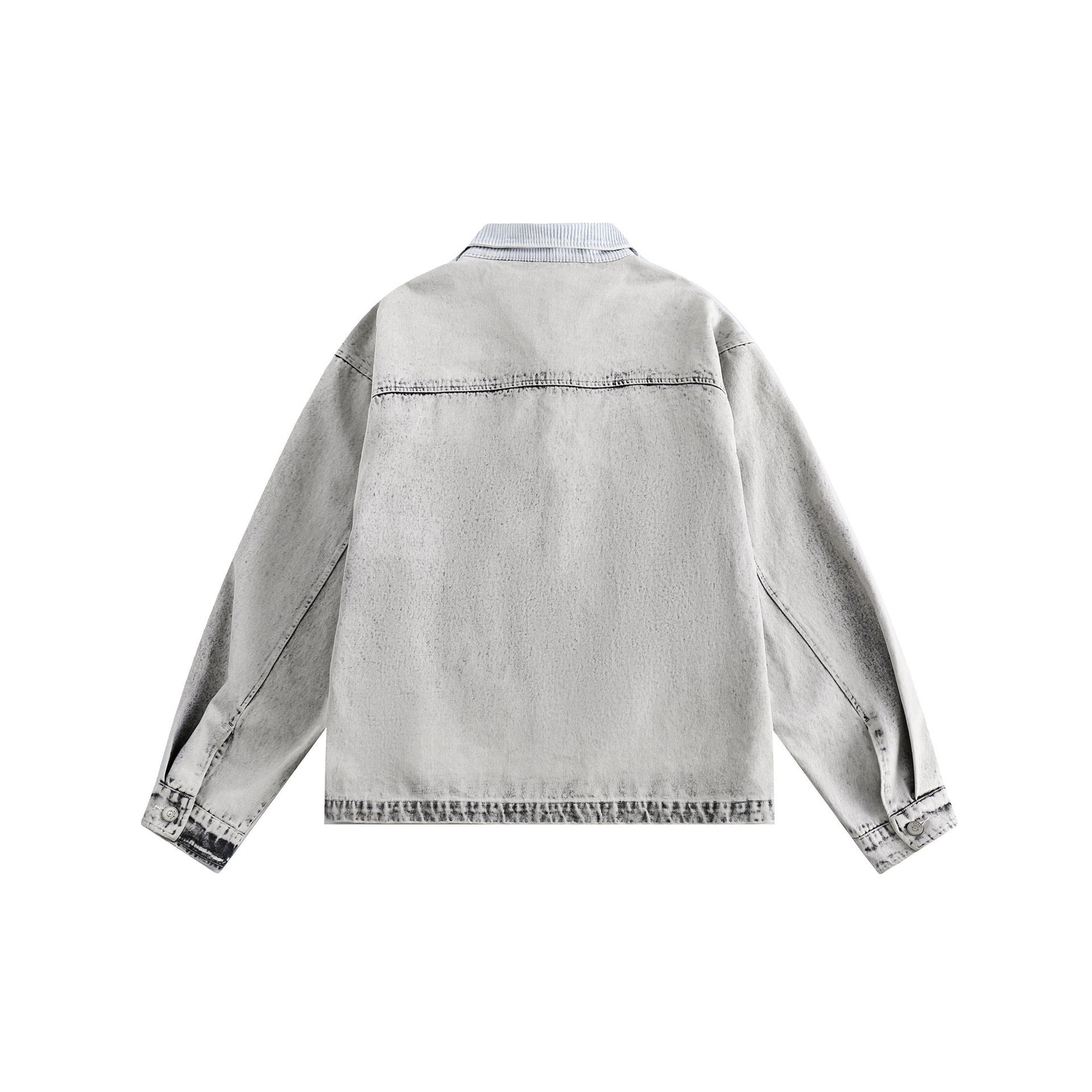 GorgeousBen  Unisex 2024 spring new panda print heterogeneous color block splicing jacket outerwear American loose fit couple's top