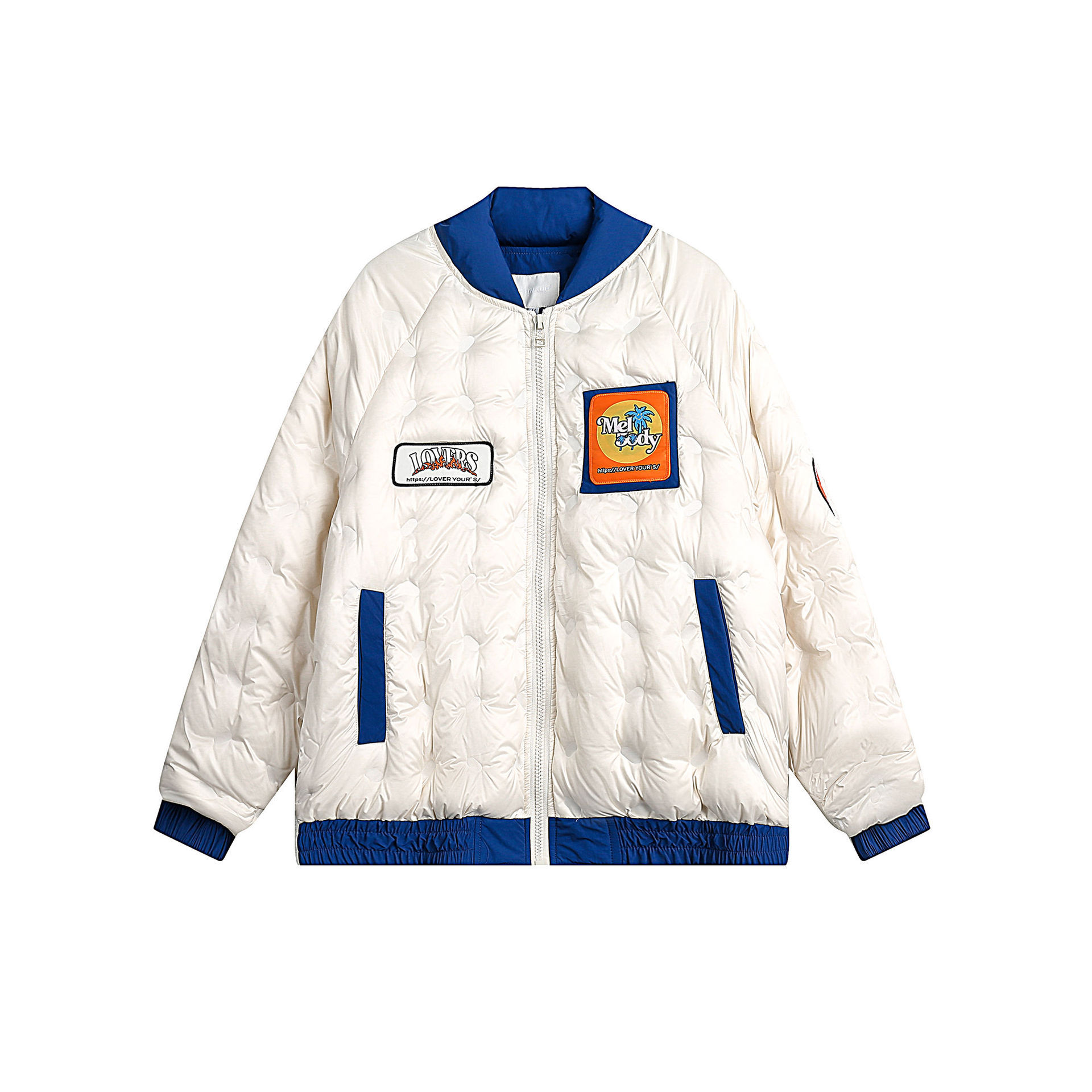 GorgeousBen  Unisex White duck down feather jacket  street lightweight baseball jacket warm outerwear casual down jacket