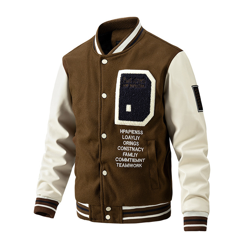 GrogeousBen  Men's autumn and winter roba hombre men's padded jacket embroidered baseball uniform men's top coat quilted jackets