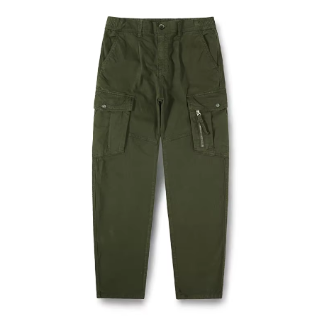 GorgeousBen 2024 Style Button Cargo Packet Stretchable Waist Men's Cargo Pants Outdoor Active Wear-resistant Work Trousers For Men