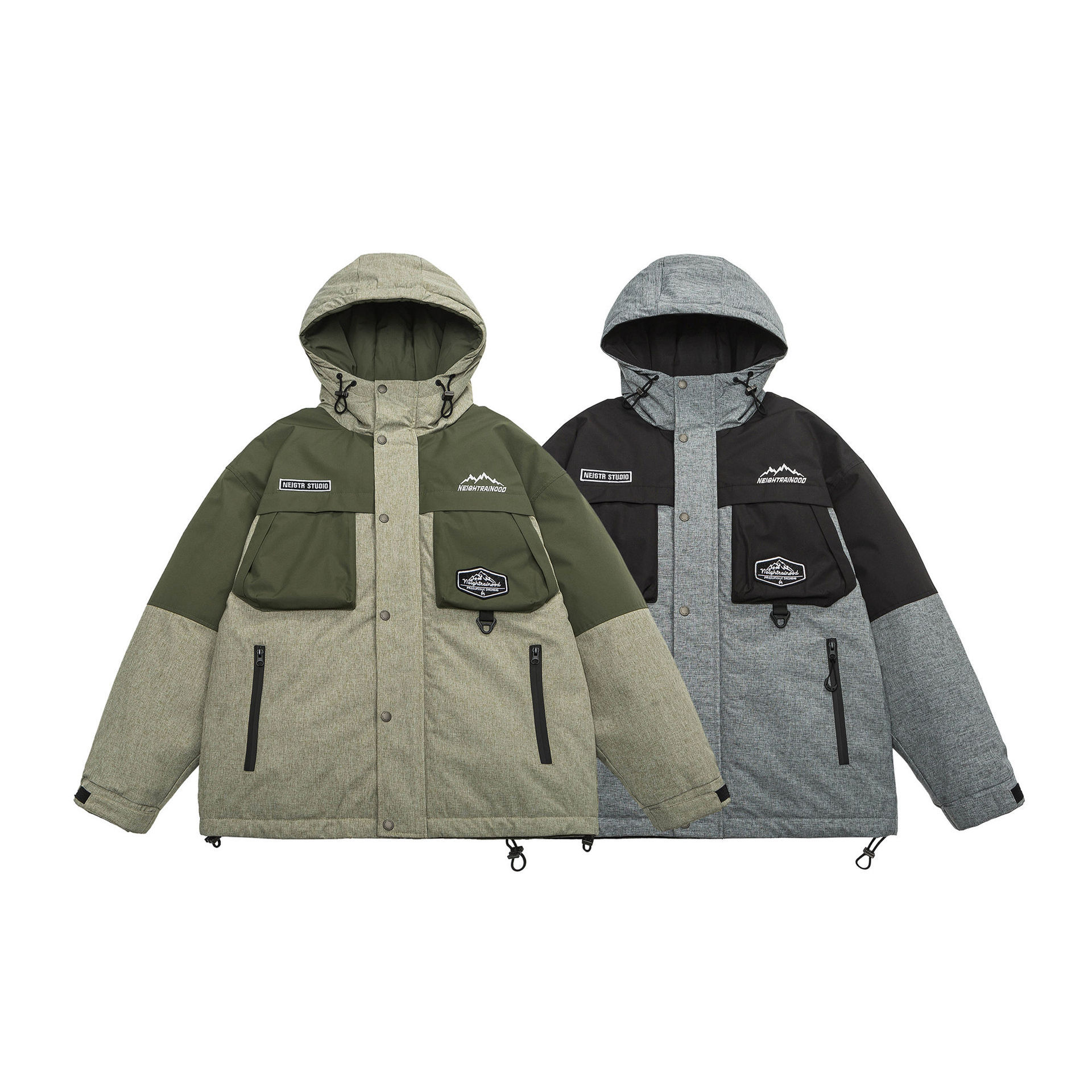 GorgeousBen  Unisex New style down jacket workwear extreme cold tide brand plus size new baseball jacket coat.