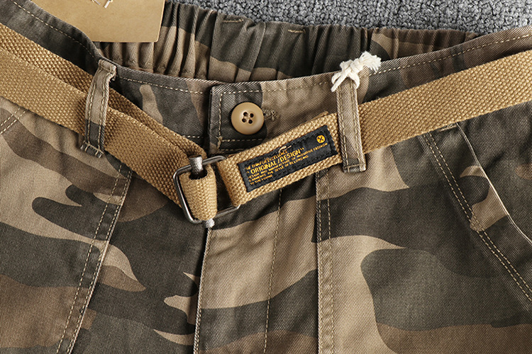 GorgeousBen  Men's Vintage fashion camouflage casual pants for men, with three-dimensional cutting and straight tube design, a versatile and stylish choice with an American touch.