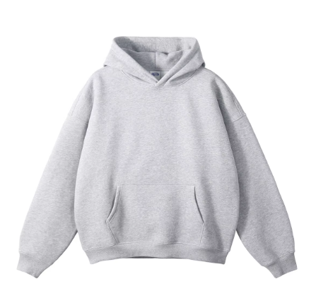 GrogeousBen high quality stringless hoodie pullover thick fleece oversize loose custom 350gsm cropped hoodie plus size men's hoodies.