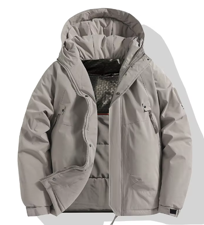 GrogeousBen winter graphene lock temperature warm waterproof wear-resistant solid color leisure outdoor thick windproof jacket.