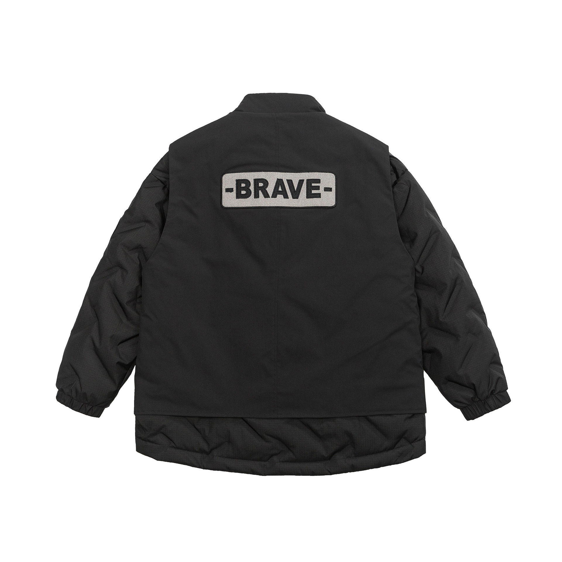 GrogeousBen  Unisex  Functional fake two-piece workwear down jacket for men in the winter, with a badge and made of 90% white duck down.