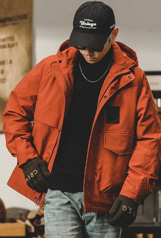 GrogeousBen Cargo jacket men autumn and winter outdoor jacket men 2024 new winter fleece thickened men's coat.
