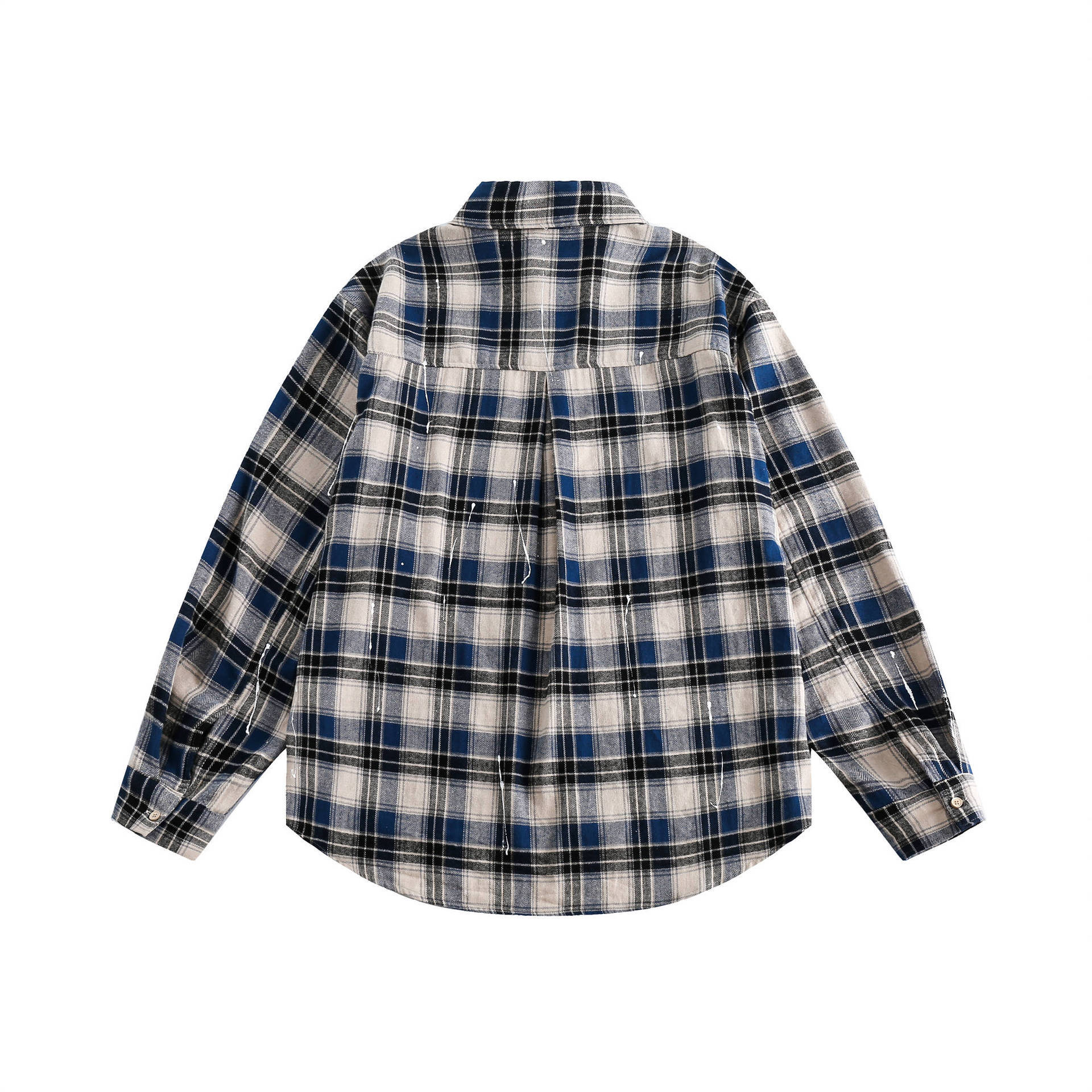 GorgeousBen  Unisex 2024 new American fashion brand red plaid high street long-sleeved shirt for men and women, retro loose-fitting versatile couple shirt