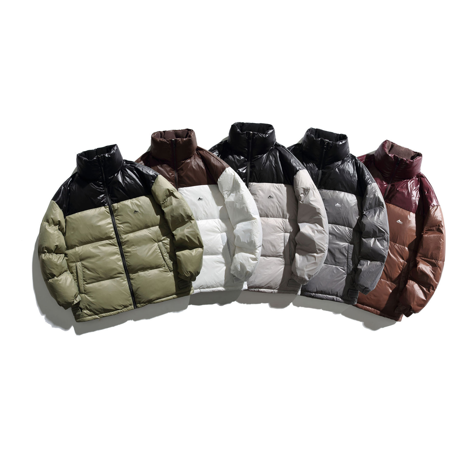 GorgeousBen  Unisex American style down jacket  winter spliced retro workwear thickened warm bread service short white duck down coat.