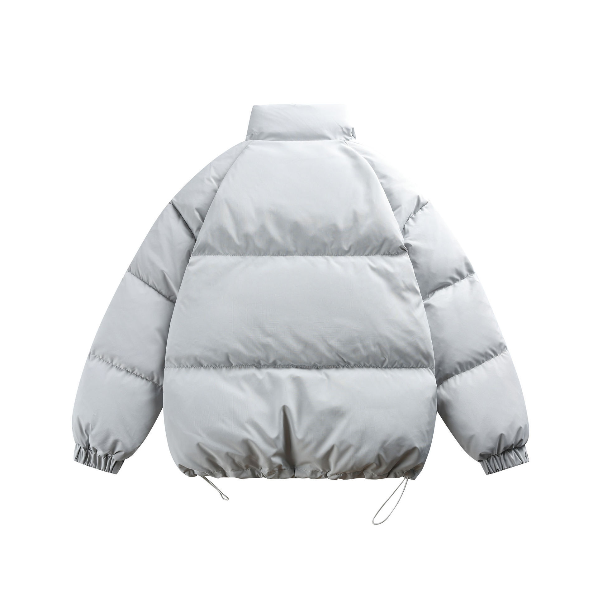 GrogeousBen 2025 Trendy Winter Collection 90 White Duck Down Stand Collar Short Down Jacket for Men Color Block Letter Print Casual.