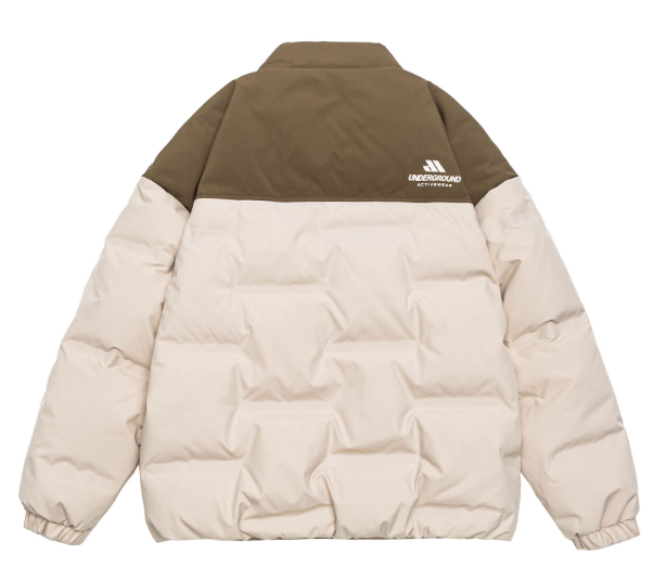 GorgeousBen 2024 Winter New Product Large White Duck Down Contrast Splicing Stand up Collar Down Jacket Men's Lightweight Warm Top Coat.