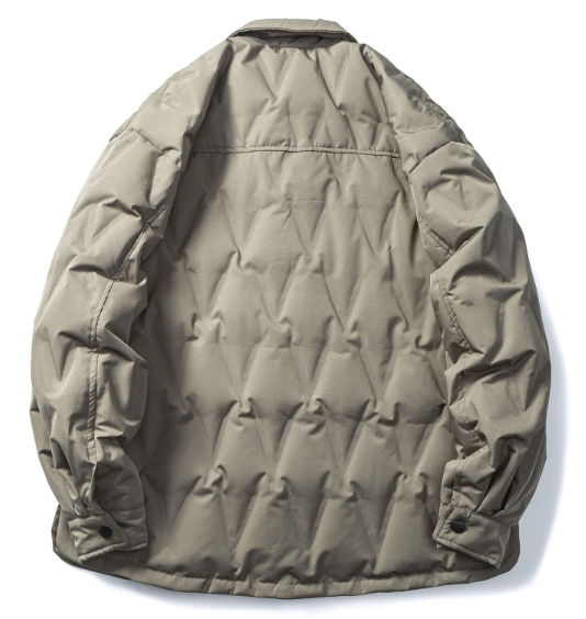 GrogeousBen 2024 New American Style Outdoor Waterproof Diamond Pattern Shirt Down Jacket Men's Winter New Warm Coat.