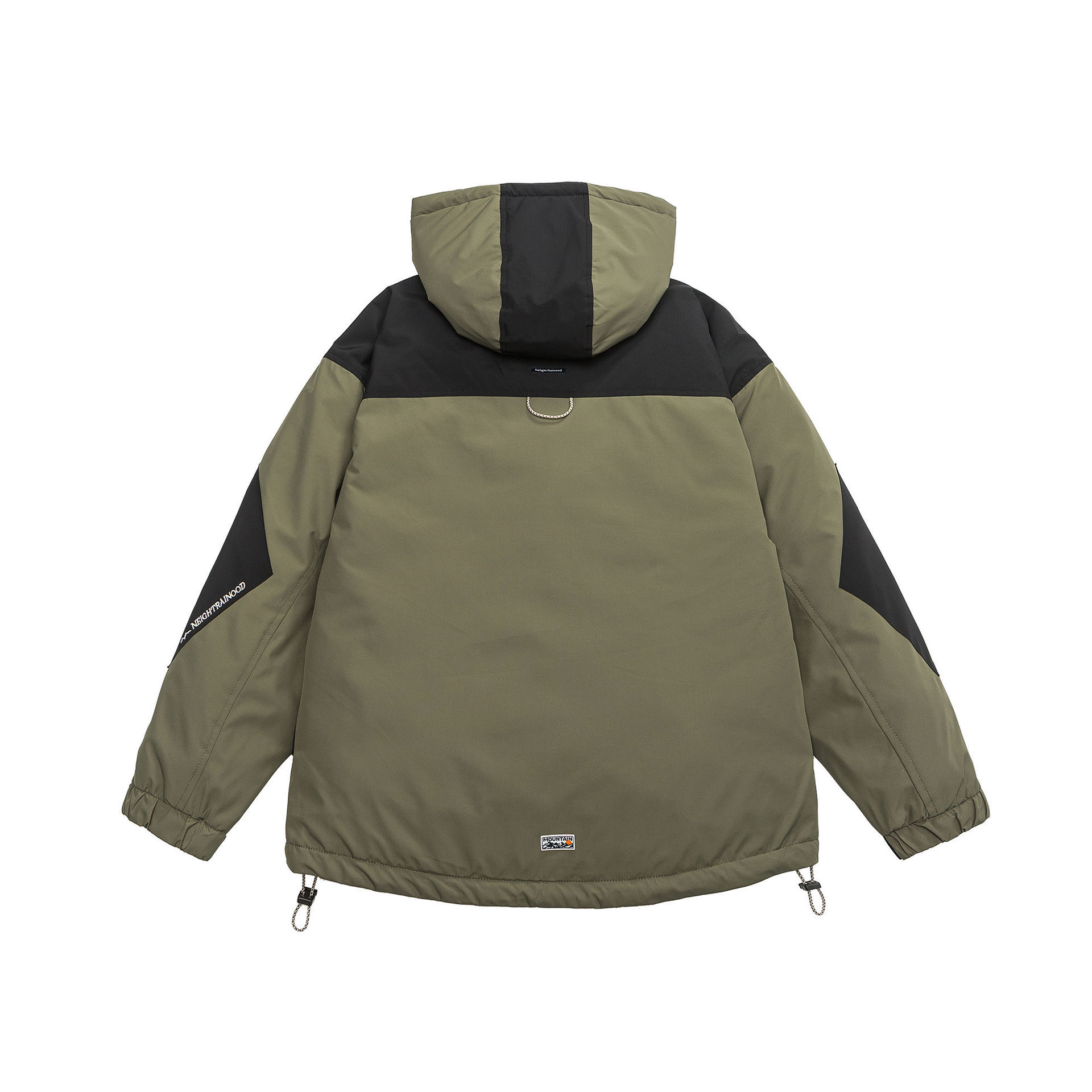 GorgeousBen  Unisex White duck hooded down jacket for men, winter national trend retro outdoor thickened warm work jacket.