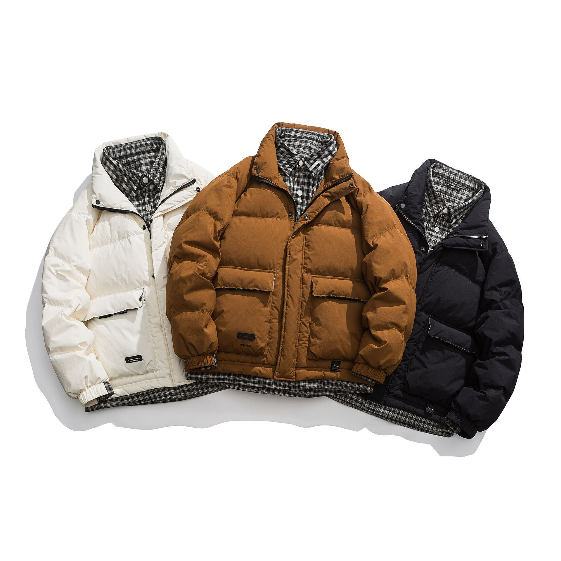 GorgeousBen  Unisex  thickened down jacket with duck down, winter trendy couple warm bread coat outerwear.