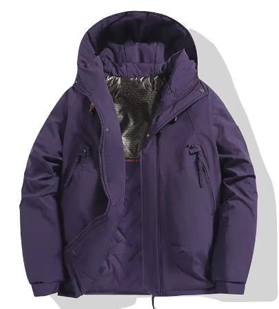 GrogeousBen winter graphene lock temperature warm waterproof wear-resistant solid color leisure outdoor thick windproof jacket.