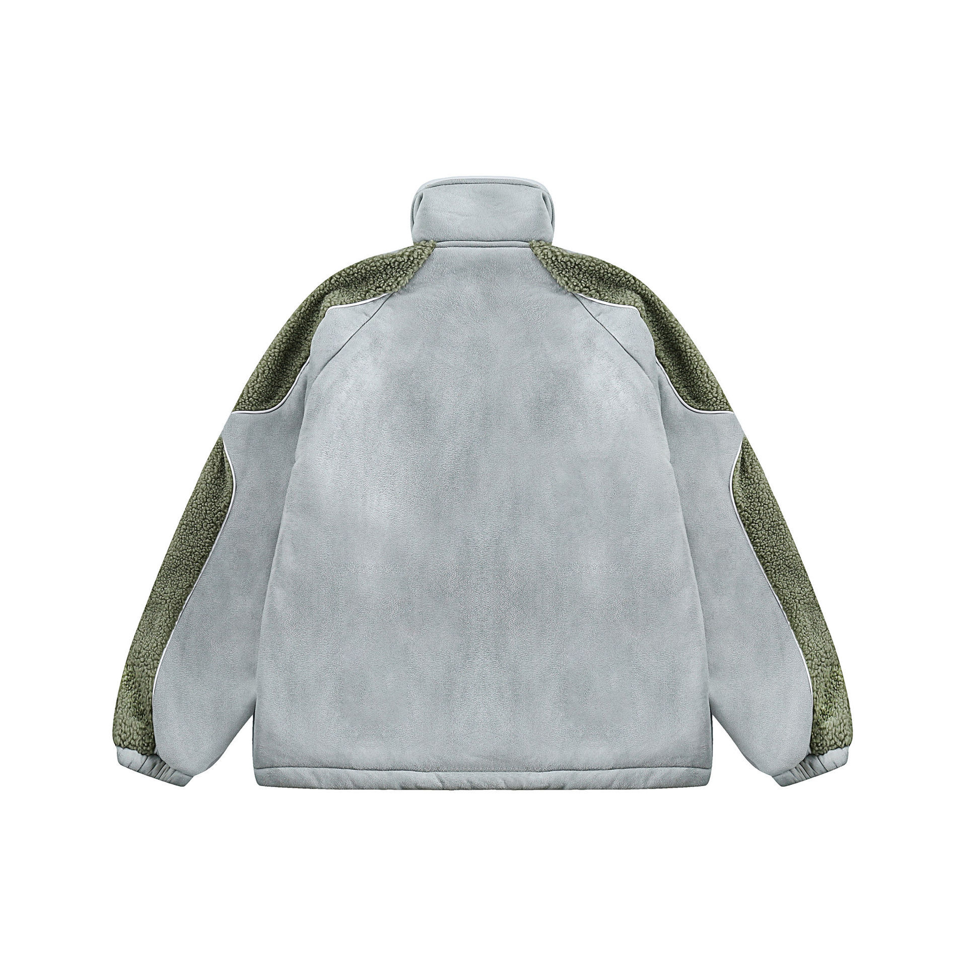 GrogeousBen  Unisex Winter American retro suede sheepskin wool splicing warm trendy brand coat.