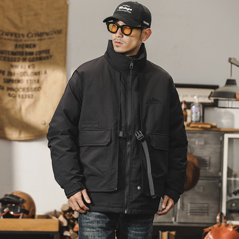 GrogeousBen  Men's American-style work down jacket for men, thickened for outdoor commuting, keeping warm and insulating coat.