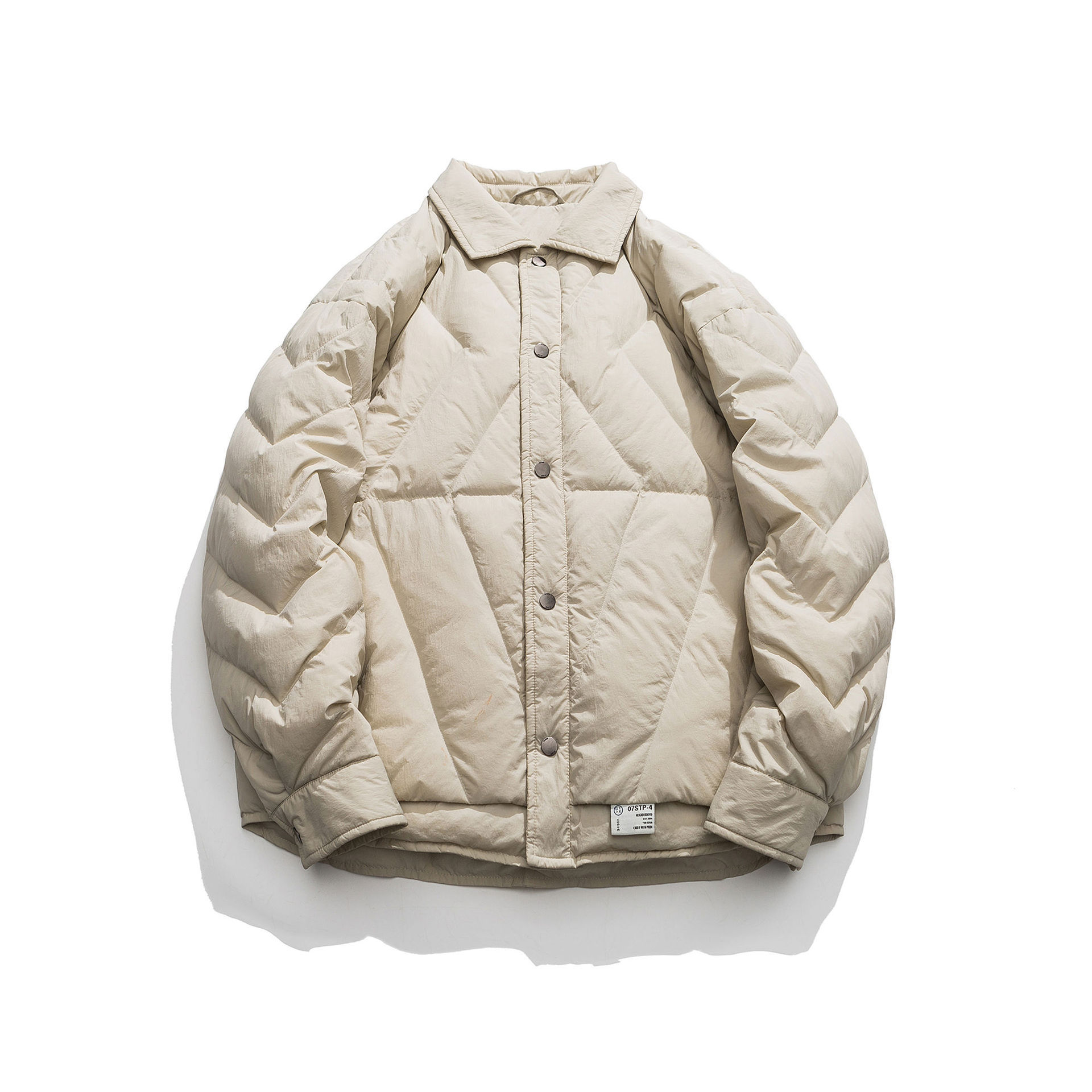 GorgeousBen  Unisex American retro winter design sense original down jacket thick warm white duck down light and versatile.