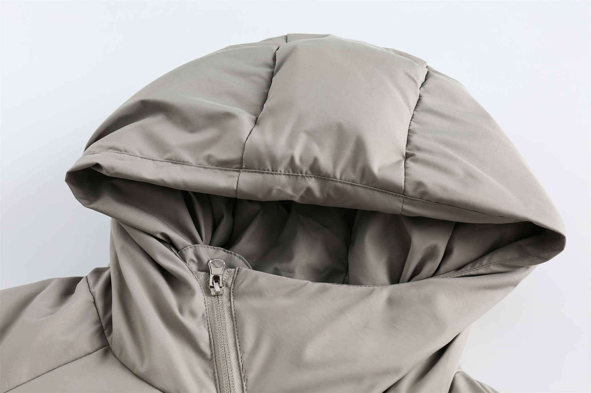 GrogeousBen  Unisex American retro design twisted zipper hooded cotton jacket , loose and thickened cotton outerwear.