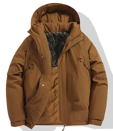 GrogeousBen winter graphene lock temperature warm waterproof wear-resistant solid color leisure outdoor thick windproof jacket.