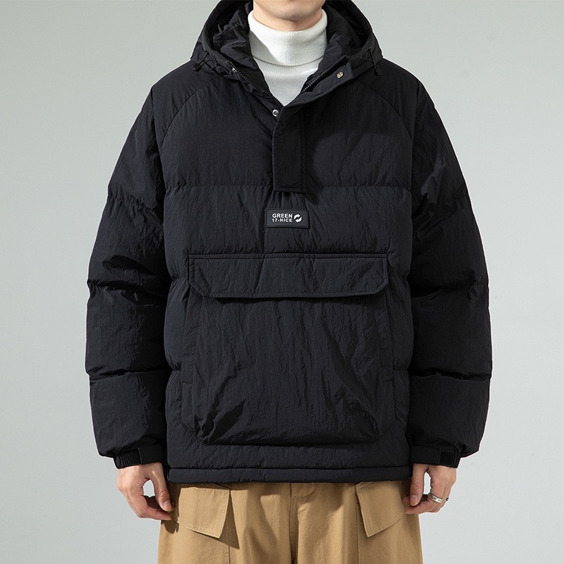GrogeousBen  Men's Winter Puff Jacket Padded Quilted Puffer Jacket Filling Winter Jacket Hunting Clothes Man