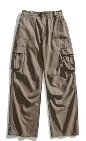 GorgeousBen 2024 Men Washed Cotton Cargo Pants baggy chino trousers pants