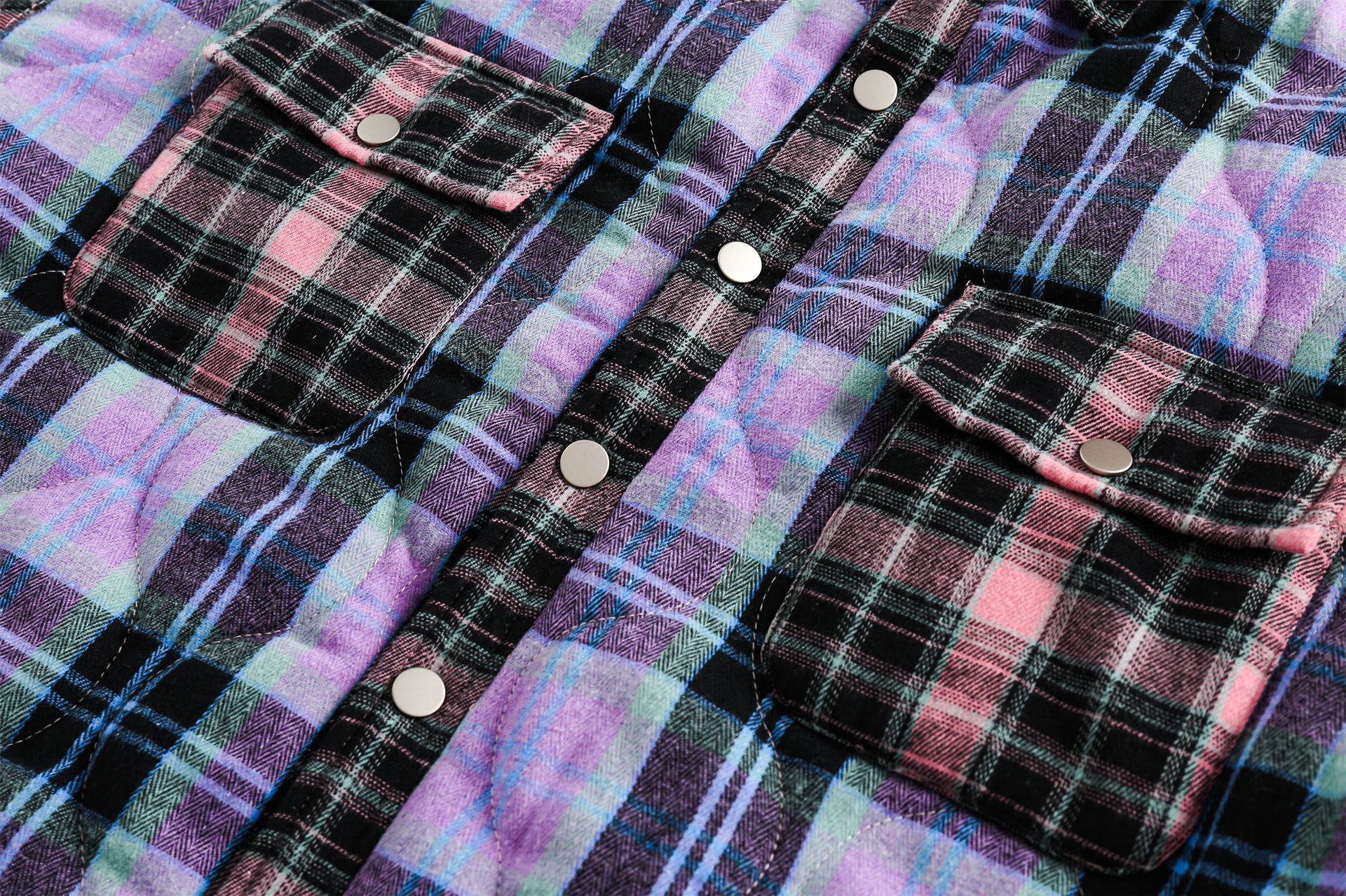 GorgeousBen  Unisex Winter American retro plaid color-blocking thick shirt, trendy loose and versatile cotton coat.