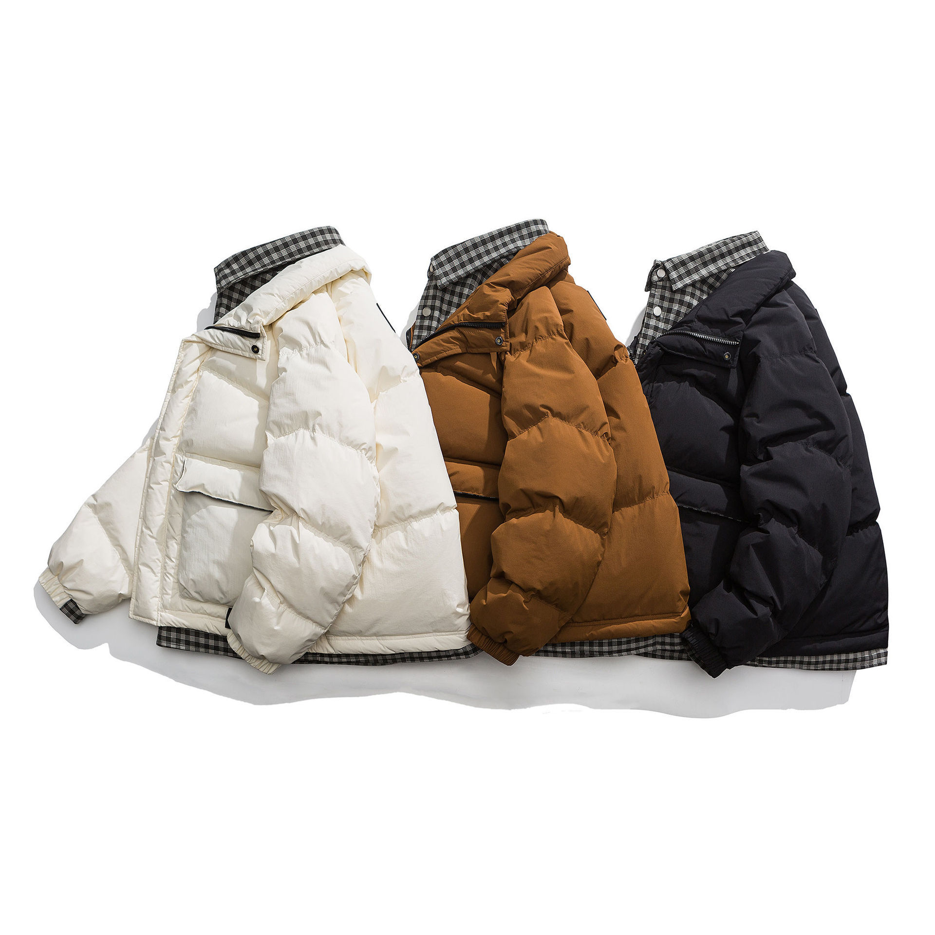GorgeousBen  Unisex  thickened down jacket with duck down, winter trendy couple warm bread coat outerwear.