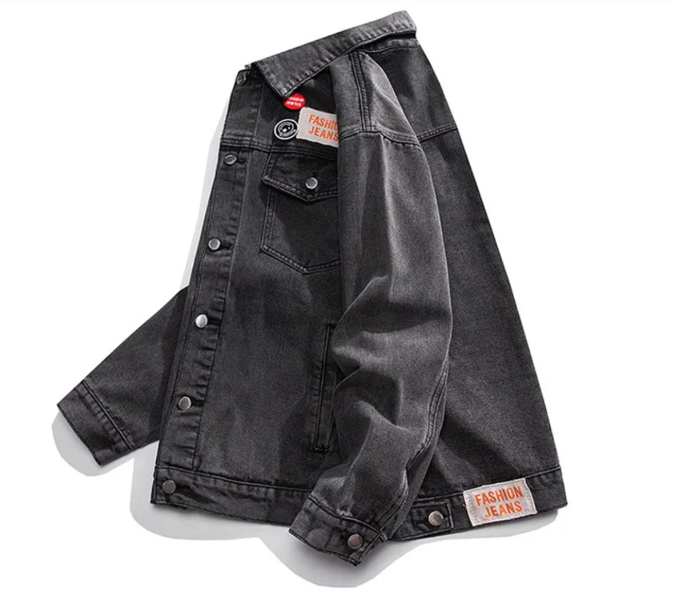GrogeousBen  Men's Digital Printed Casual Coats Wear Men's Spring Autumn Casual Funky Denim Clothes Jackets With Pattern