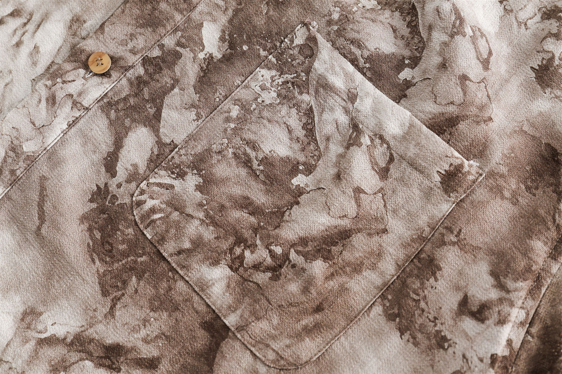 GorgeousBen   Unisex 2024 new Hong Kong style retro tie-dye printed long-sleeved shirt for men, loose and casual with a sense of drape, spring outerwear.