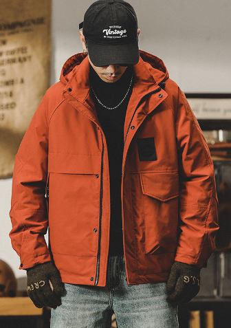 GrogeousBen Cargo jacket men autumn and winter outdoor jacket men 2024 new winter fleece thickened men's coat.