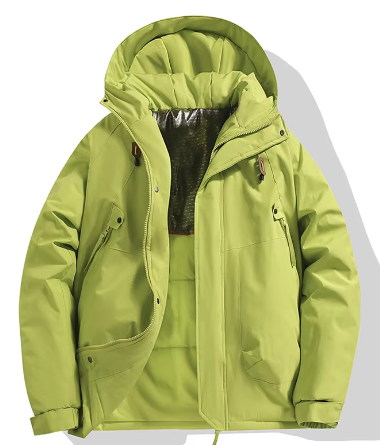 GrogeousBen winter graphene lock temperature warm waterproof wear-resistant solid color leisure outdoor thick windproof jacket.