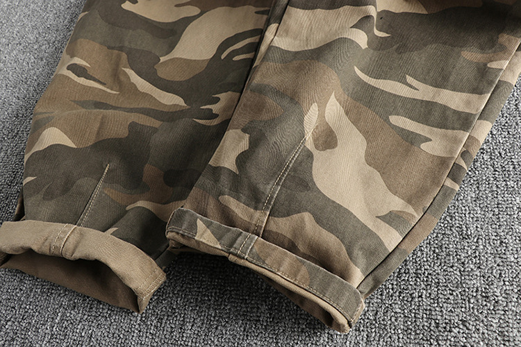 GorgeousBen  Men's Vintage fashion camouflage casual pants for men, with three-dimensional cutting and straight tube design, a versatile and stylish choice with an American touch.