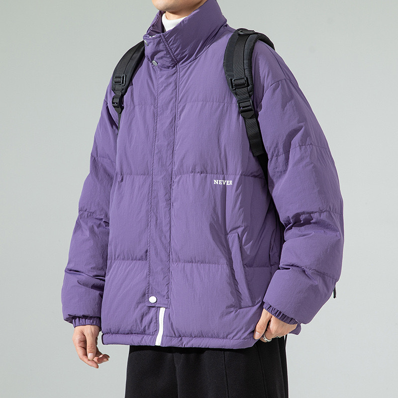 GrogeousBen  Unisex's Down cotton jacket for men and women in winter loose fitting, casual and fashionable cotton iacket