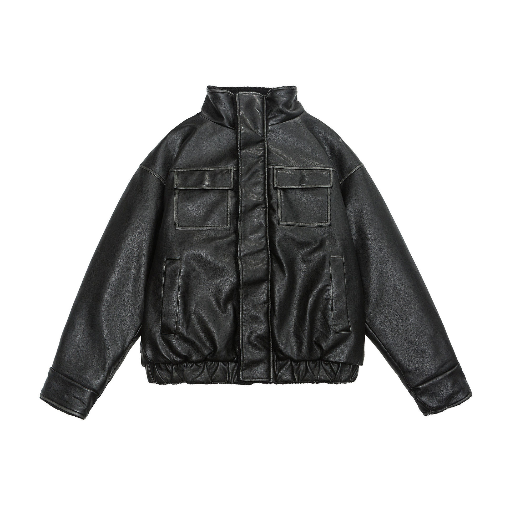 GorgeousBen  Unisex American vintage thickened jacket with fur and leather, pilot cotton flight suit.
