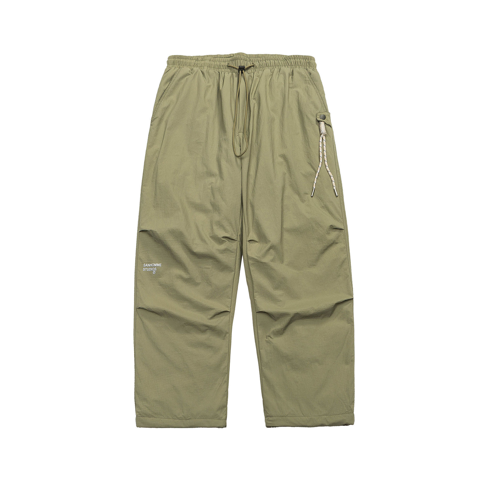 GorgeousBen  Men's down pants, worn outside work pants, warm plus size cold-proof clothing, casual loose straight winter pants.