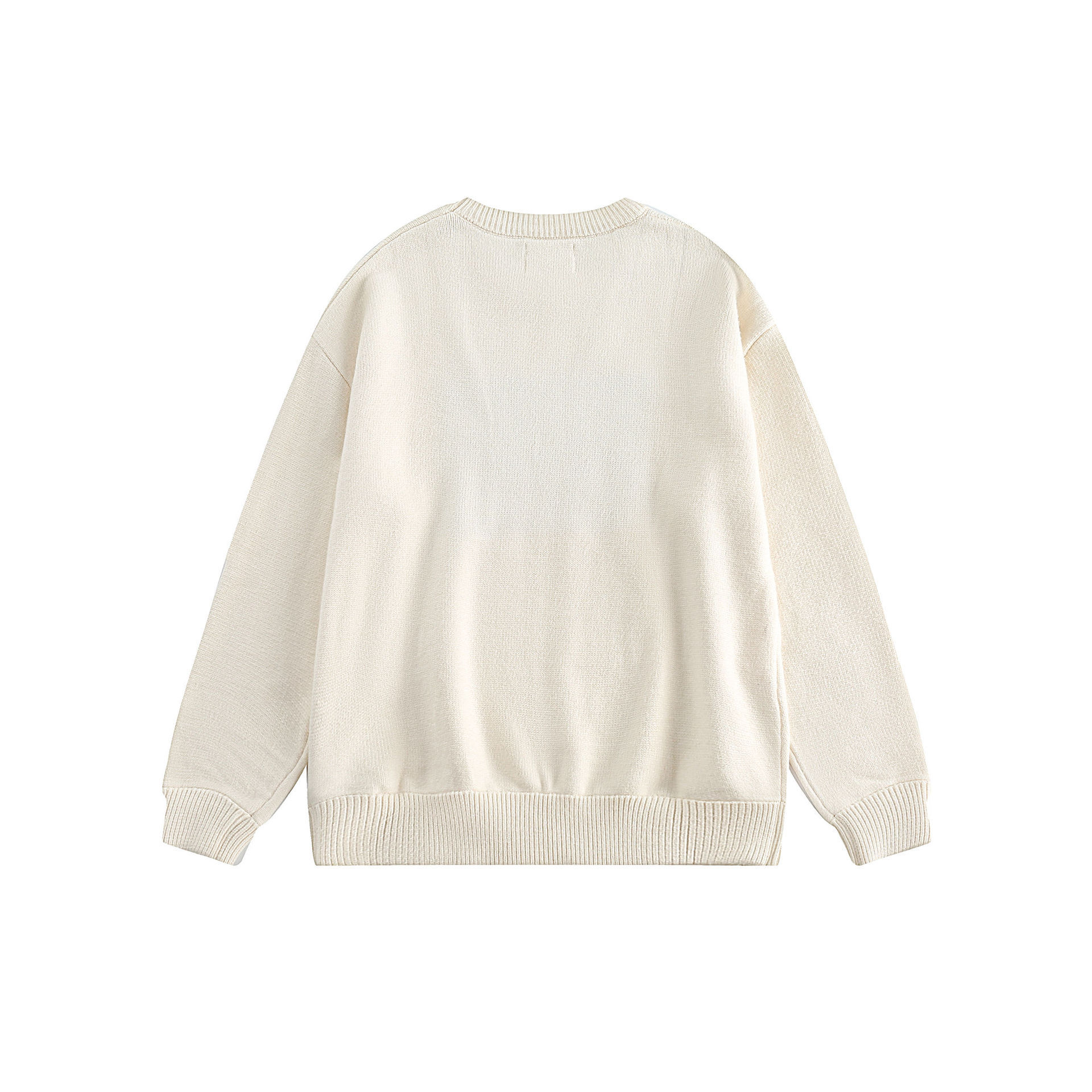 GrogeousBen  Unisex Autumn and winter retro floral snow mountain jacquard round neck loose small fresh pullover sweater