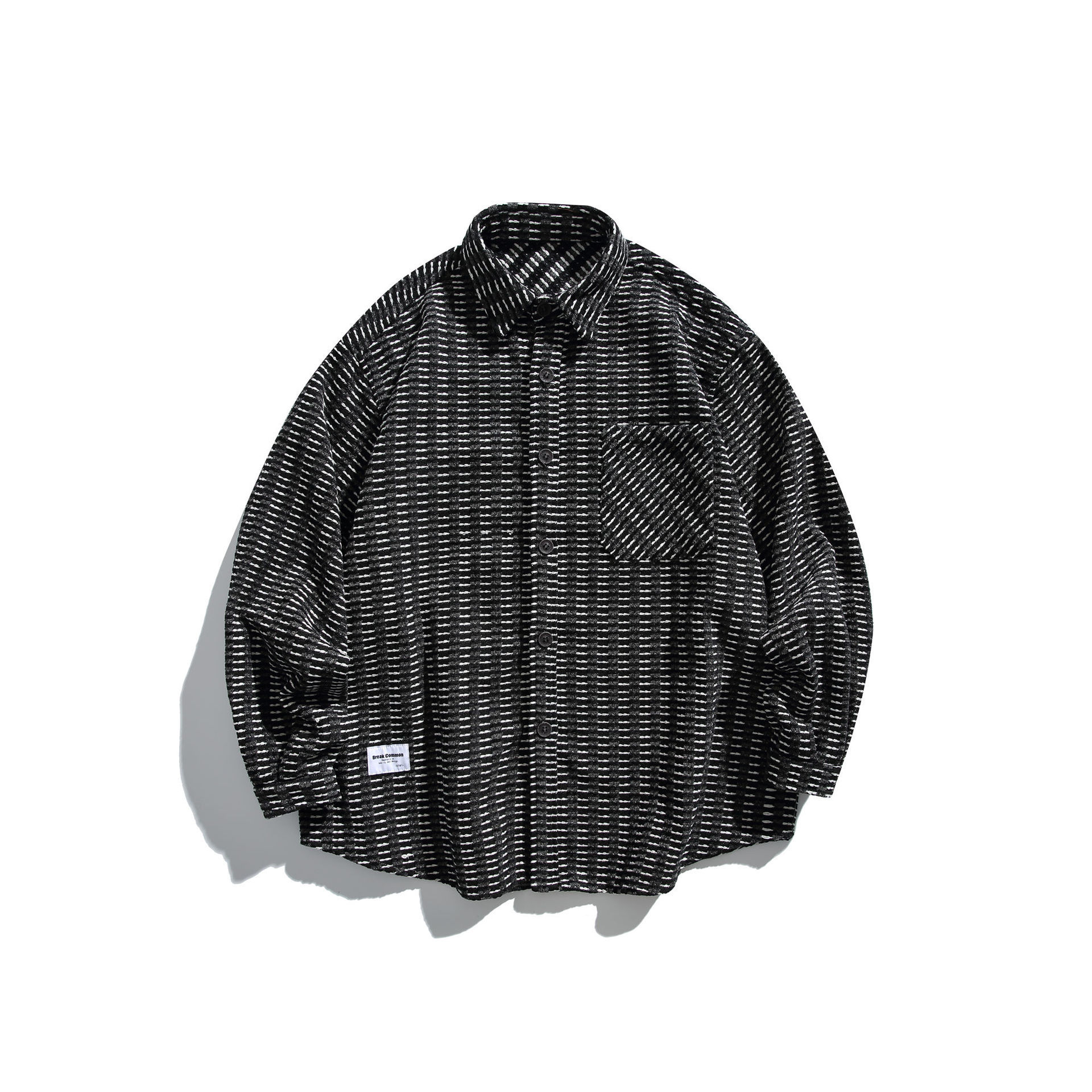 GorgeousBen   Unisex  2024 new trendy retro design jacquard long-sleeve shirt for men, unique and stylish couple's shirt jacket for spring.