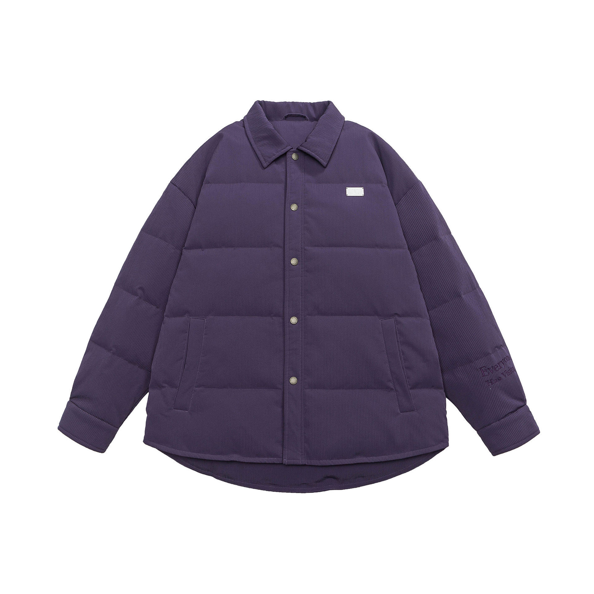 GorgeousBen  Unisex Winter collar high-grade embroidery workwear down jacket men's high street trendy.